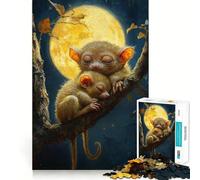 Sleeping Tarsiers Under The Moonlight Teenager Jigsaw Puzzles 1000 Pieces Logic Boost Toy Family Joy Premium Edge 50x75cm