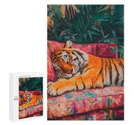 Sleeping Tiger Painting Jigsaw Puzzle, 1000 PCS, Indoor Activity for The Home, Screen-free Entertainment for Adults And Families