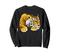 Sleeping Tiger Wildlife The Tiger Realistic Animal Tiger Art Sweatshirt