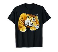 Sleeping Tiger Wildlife The Tiger Realistic Animal Tiger Art T-Shirt