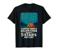 Sleeping Under Billion Stars Camping Camper Fun T-Shirt