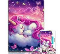 Sleeping Unicorn Puzzles 1000 Pieces for Teenagers,Pattern Assembly Fun at Home Activities,Birthday Present,Travel Gifts (38x26cm)