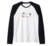 Sleeping Unicorn Raglan Baseball Tee