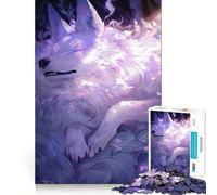 Sleeping White Wolf with Markings Jigsaw Puzzle 1000 Piece for Teenagers Clear Logic Toy Easy Leisure Perfect Cut Birthday Gift 38x52cm