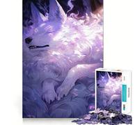 Sleeping White Wolf with Markings Puzzles for Adults 1000 Pieces Strengthen Memory Stress Relief Smooth Edge Heartfelt Gift 50x75cm