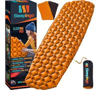 Sleepingo Sleeping Pad for Camping - Ultralight Sleeping Mat for Camping, Backpacking, Hiking - Lightweight, Inflatable & Compact Camping Air Mattress (Orange)