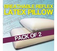 sleepkings Quality Reflex Latex Pillows with removable covers - Natural & Breathable - Pack of 2