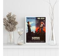 Sleepless In Seattle (1993) Framed Classic-Cult Movie Poster Print Wall Art Image Home Decor Artworks Framed Poster Different Sizes and Colours