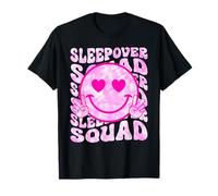 Sleepover Squad Groovy Tie Dye Matching Pajama Slumber Party T-Shirt