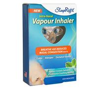 SleepRight Vapour Inhaler - Breathe Aid, incorporating Soothing Menthol vapours, Delivered continuously Throughout The Night for up to 10 Nights. Opens Airways and Helps to Reduce Nasal Congestion.