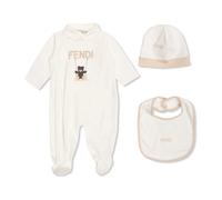 Sleepsuit- Hat and Bib Set - unisex - Fendi - Kids Sets - White - 6 M - Kids 6 M