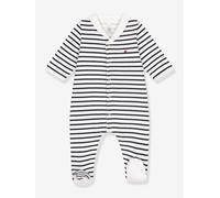 Sleepsuit in Tubique, by Petit Bateau striped navy blue