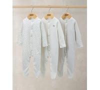 Sleepsuits (Pack of 3) - Cloud Stripe & Placement Prints MULTI 0-3 Months