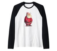 Sleepwalking Santa Claus Costume for Funny Christmas Raglan Baseball Tee