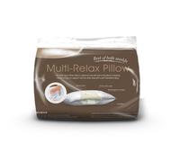 Sleepworks Multi-Relax, Dual Layer Memory Foam & Hollowfibre Pillow Side Sleeper 230Tc Cotton 48Cm X 74Cm (19" X 29")