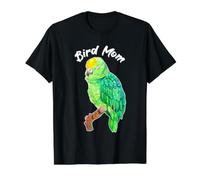 Sleepy Amazon Parrot Bird Mom Watercolor Value Graphic T-Shirt, Men, Black, XL