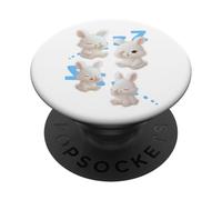 Sleepy Bonnie Ready to Sleep, Cute Fluffy Bunny Design PopSockets Adhesive PopGrip