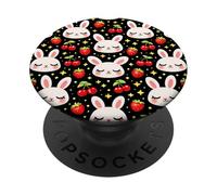 Sleepy Bunny With Strawberry PopSockets Adhesive PopGrip