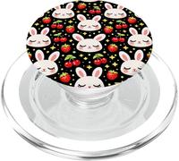 Sleepy Bunny With Strawberry PopSockets PopGrip for MagSafe