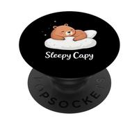 Sleepy Capy Whimsical Bear PopSockets Adhesive PopGrip