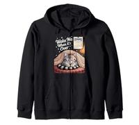Sleepy Cat Anti Christmas Humor Holiday Zip Hoodie