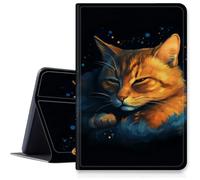 Sleepy Cat Case for iPad Pro 13 inch M4 2024, Shockproof PU Leather Folding Adjustable Stand Case with Auto Sleep/Wake for 13" iPad Pro M4 2024