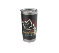 Sleepy Cat Not Lazy Just Conserving Energy Stainless Steel Insulated Tumbler
