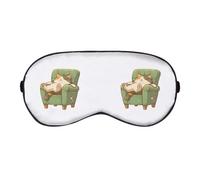 'Sleepy Cat on Sofa' Sleep/Travel Eye Mask (EY00030147)
