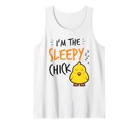 Sleepy Chick Easter Chick Sayings for The Easter Egg Hunt Tank Top