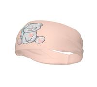 Sleepy Cute Cartoon Bear in The Cap Headbands Men Women Non Slip Wicking Sports Sweatband for Gym Basketball Yoga Hairbands