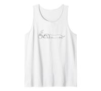 Sleepy Dachshund Coffee Lover Wiener Dog Tank Top