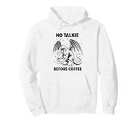 Sleepy Dragon Humor No Talkie Before Coffee Pullover Hoodie