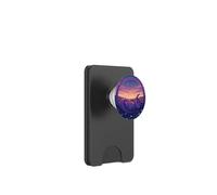Sleepy Dragon Under the Stars Cozy Fantasy Sunset PopSockets PopWallet for MagSafe