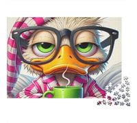 Sleepy Duck Jigsaw Puzzle 1000 Piece Jigsaw Puzzle Paper for Adults Coffee Mug Relaxing Gift 52x38cm/1000pcs