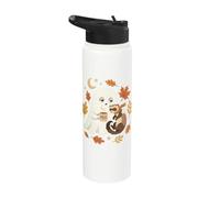 Sleepy Ghost Ferret Meh Mug Autumn Fall Season Halloween Stainless Steel Insulated Water Bottle