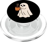 Sleepy Ghost With Coffee Mug PopSockets PopGrip for MagSafe