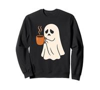Sleepy Ghost With Coffee Mug Sweatshirt