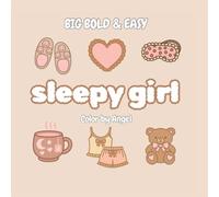 Sleepy Girl: Big Bold & Easy Coloring Book for Adults & Children