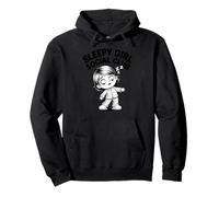 Sleepy Girl Social Club Cozy Pajama Humor Cute Pullover Hoodie