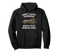 Sleepy Gray Tabby Cat Funny About Tiredness And Rest Pullover Hoodie