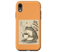Sleepy Grumpy Frog with Coffee: Ohayou Sakura Morning Art Case for iPhone XR