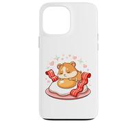 Sleepy Hamster On Fried Egg With Bacon Hearts Case for iPhone 13 Pro Max