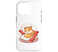 Sleepy Hamster On Fried Egg With Bacon Hearts Case for iPhone 16 Pro