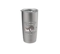 Sleepy Lazy Gray Cat Funny Work and School Mood Stainless Steel Insulated Tumbler