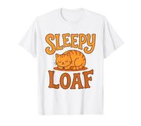 Sleepy Loaf Orange Tabby Cat Cute Cozy Sleeping Kitty Humor T-Shirt