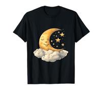 Sleepy Moon Stars Cloud Funny Pjs Pajamas Cute Kids Sleeping T-Shirt