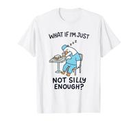 Sleepy Nurse Goose Not Silly Enough Funny Value Graphic T-Shirt, Men, White, M