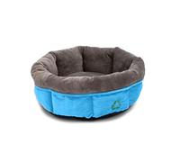 Sleepy Paws Ancol Made From Oval Donut Dog Bed Blue - Eco Friendly Recycled Plush Bed with Thick Padding for Comfort - 60cm