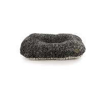 Sleepy Paws Ancol Oval Cushion Dog Bed Oatmeal Check - Soft Fleece Topping with Recycled Fibre Filling for Lounging Comfort - 45 x 35cm