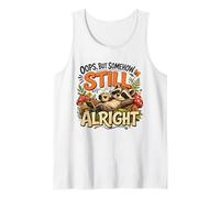 Sleepy Raccoon Relaxing Somehow Still Alright Fairycore Tank Top